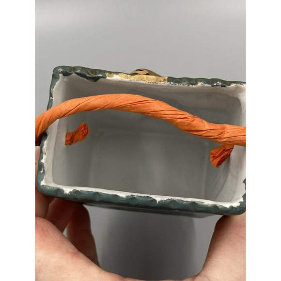 RIVER GROVE POTTERY Works - Ceramic Halloween Witch & Bats 4” Treat Bag Figure - Picture 4 of 6